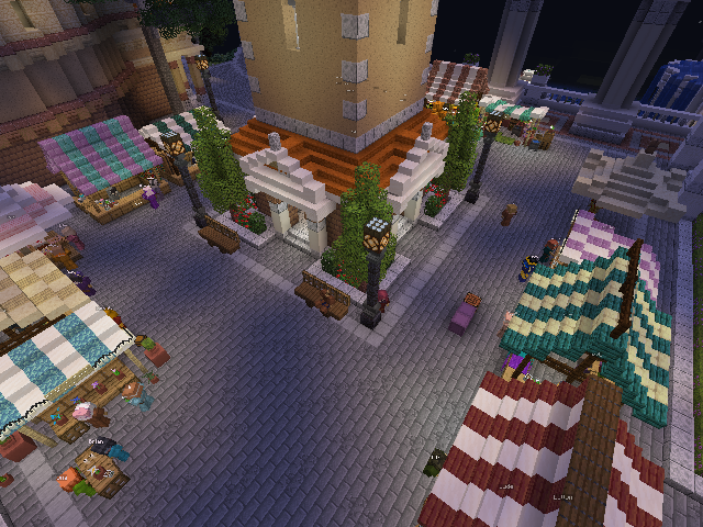 A aerial view of the new market while it was in progress.